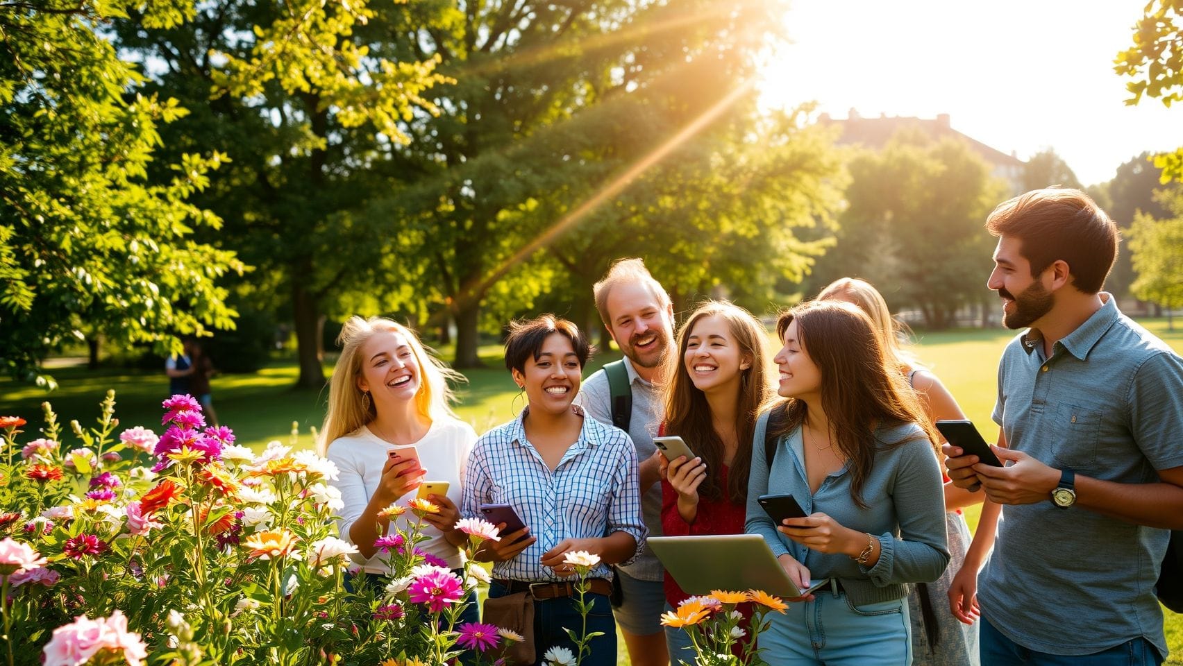 디지털 디톡스를 하는 사람들의 모습