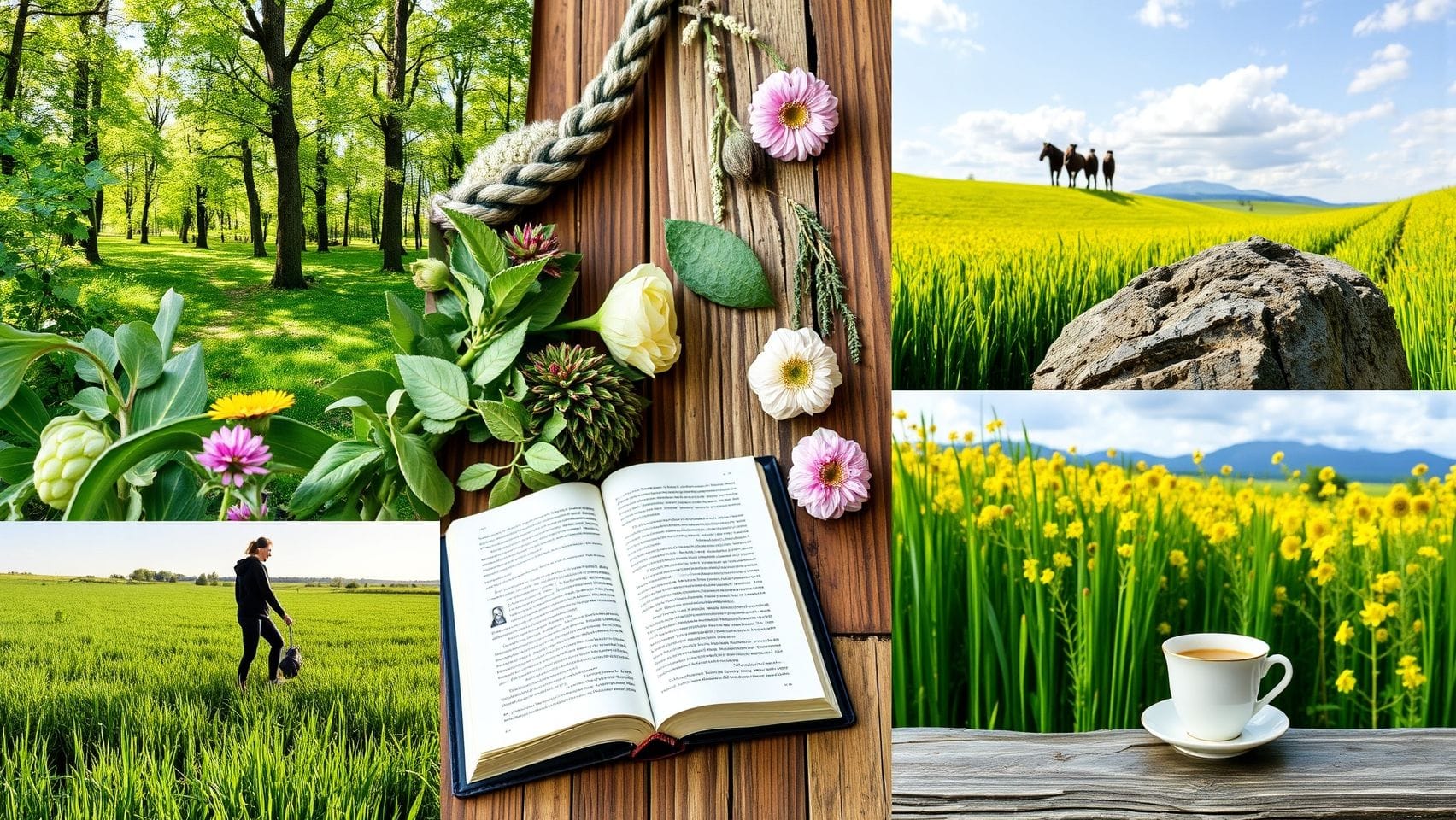 스트레스를 해소하는 다양한 방법들을 표현하는 이미지