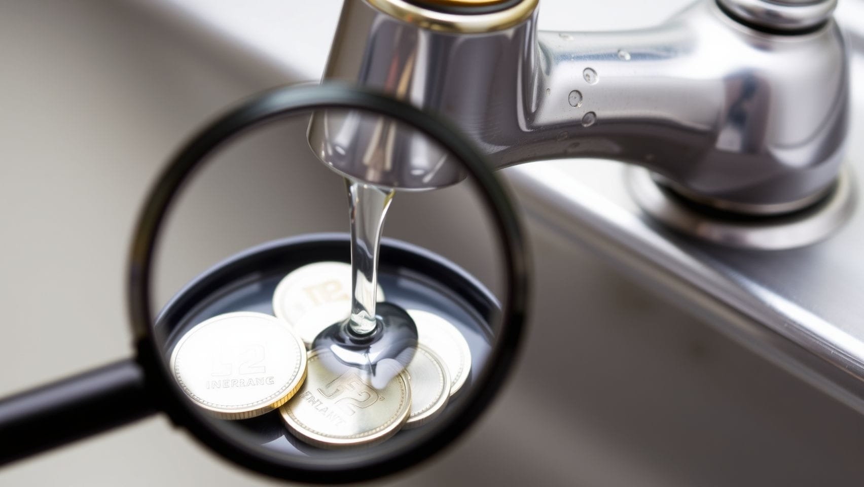 돈이 새는 수도꼭지 이미지