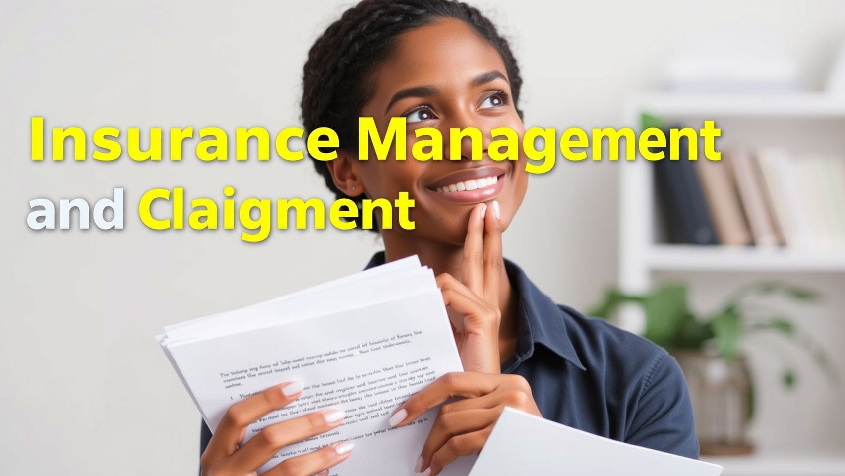 보험 서류를 들고 있는 사람의 모습