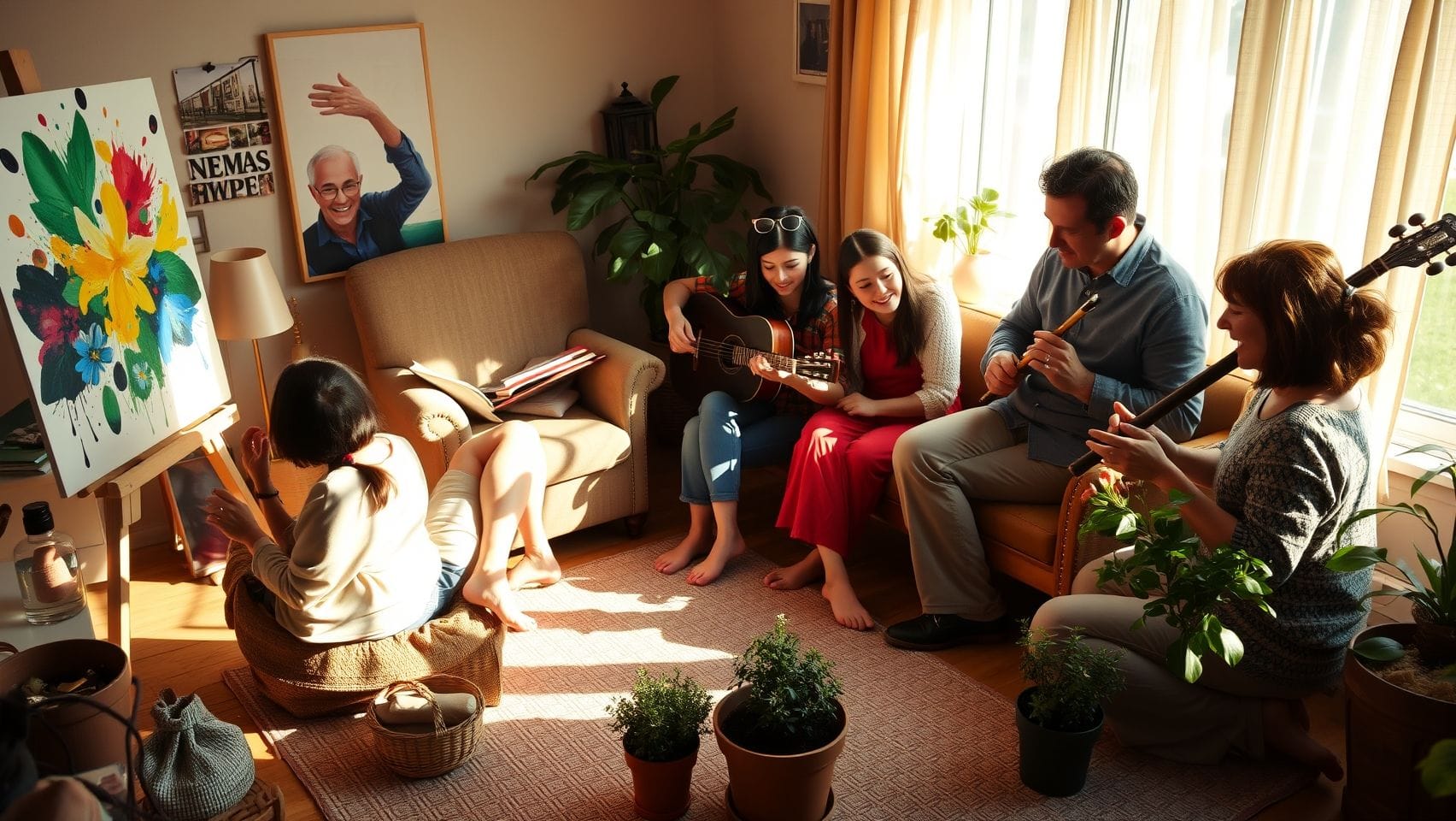 다양한 취미 활동을 즐기는 사람들의 모습