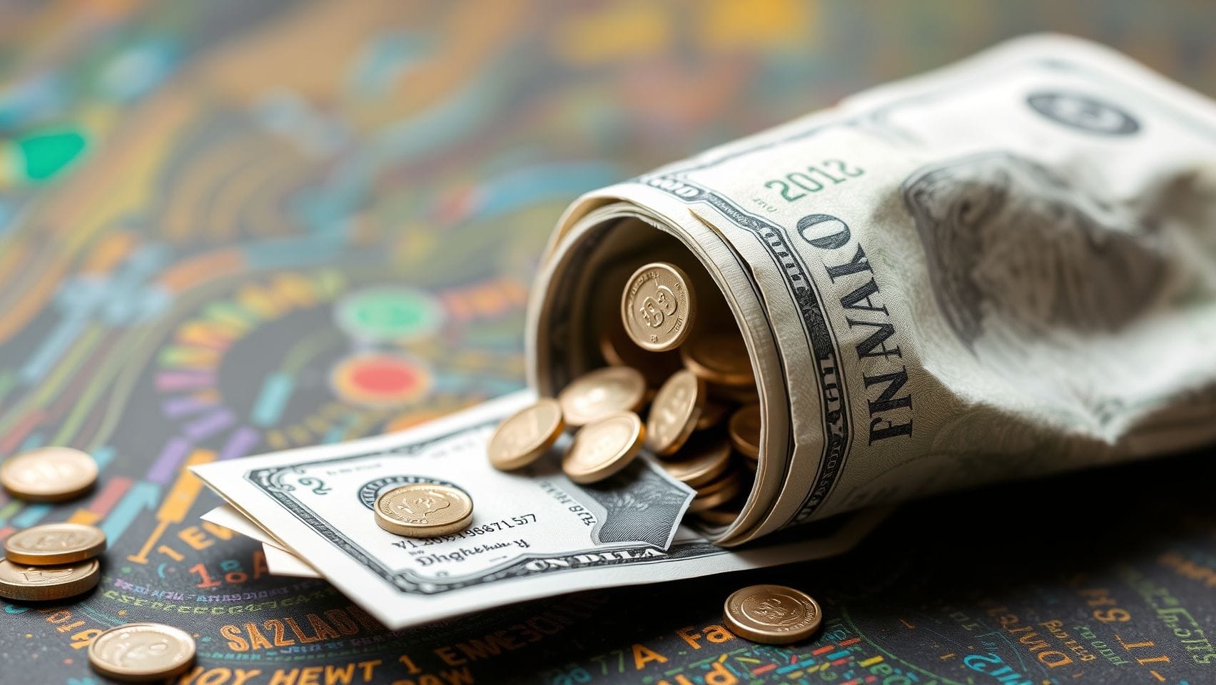 월급 봉투에서 돈이 쏟아지는 이미지