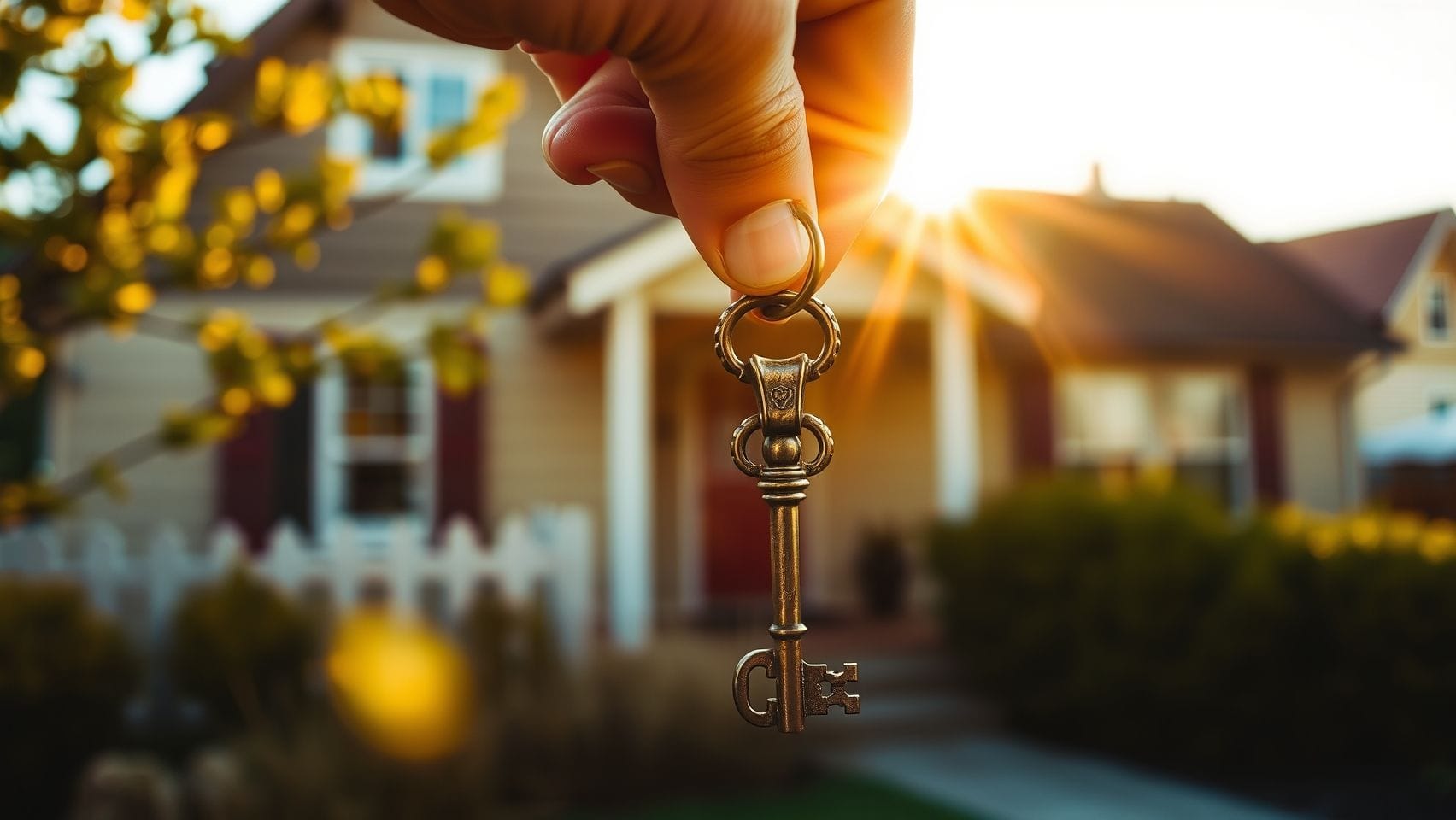 열쇠를 들고 있는 사람의 손