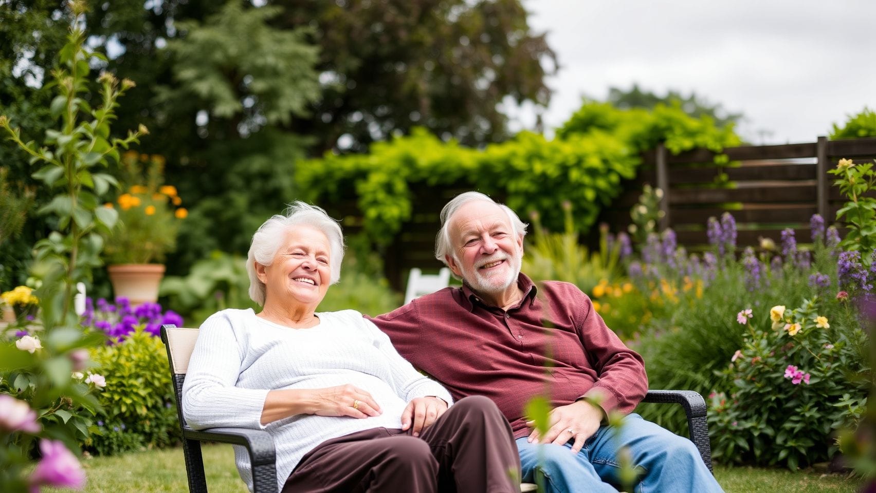 편안한 은퇴 생활을 즐기는 노부부