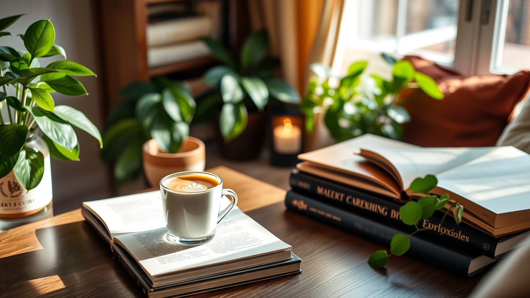 아늑한 분위기의 홈카페 이미지