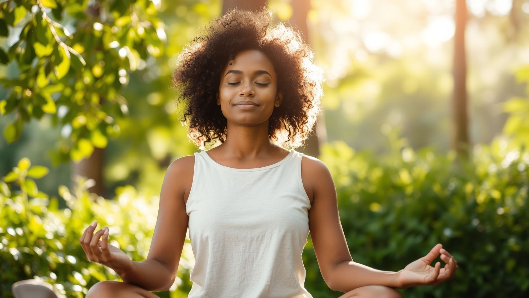 편안하게 명상하는 사람의 모습