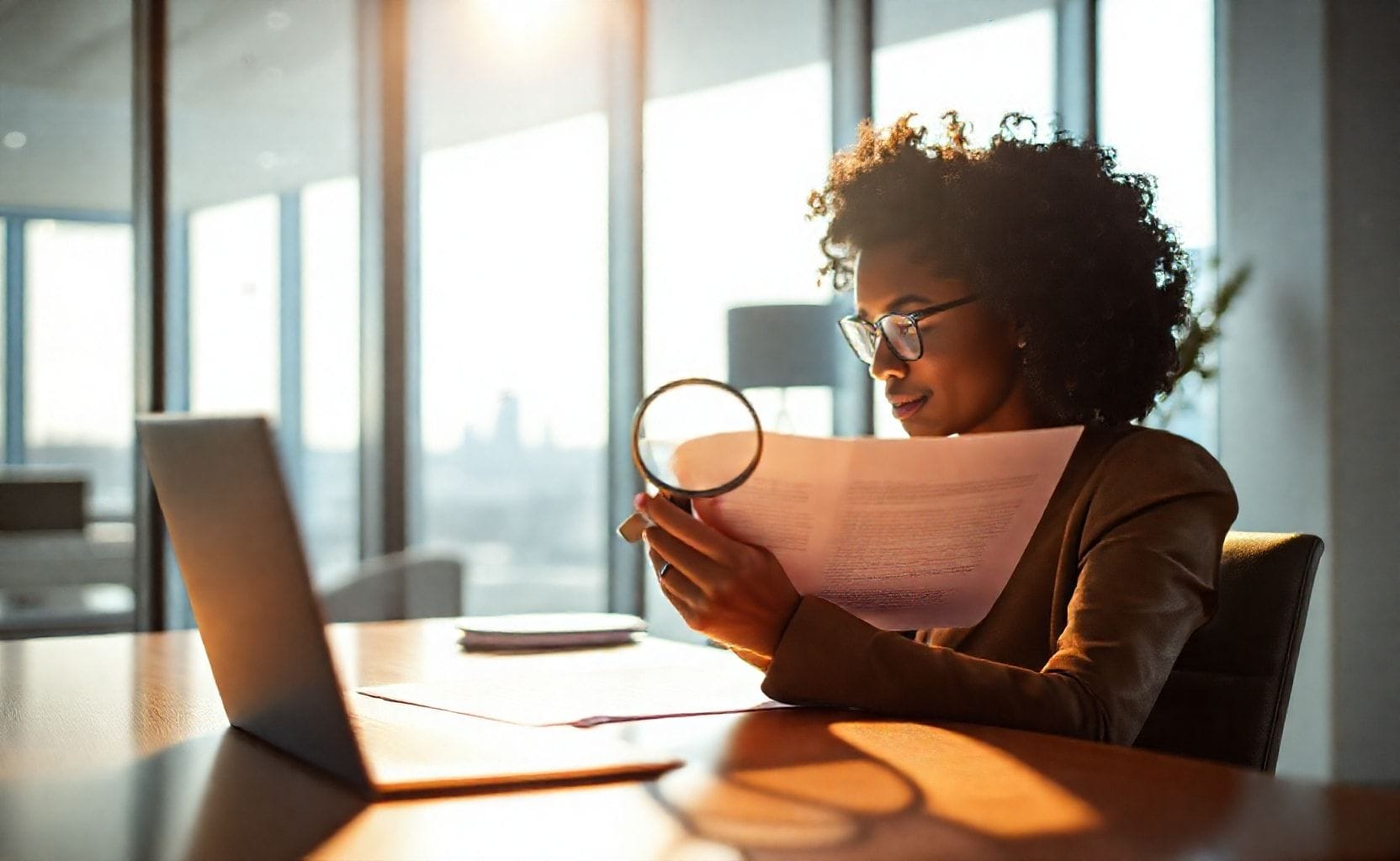 보험 혜택을 꼼꼼히 확인하는 사람의 모습