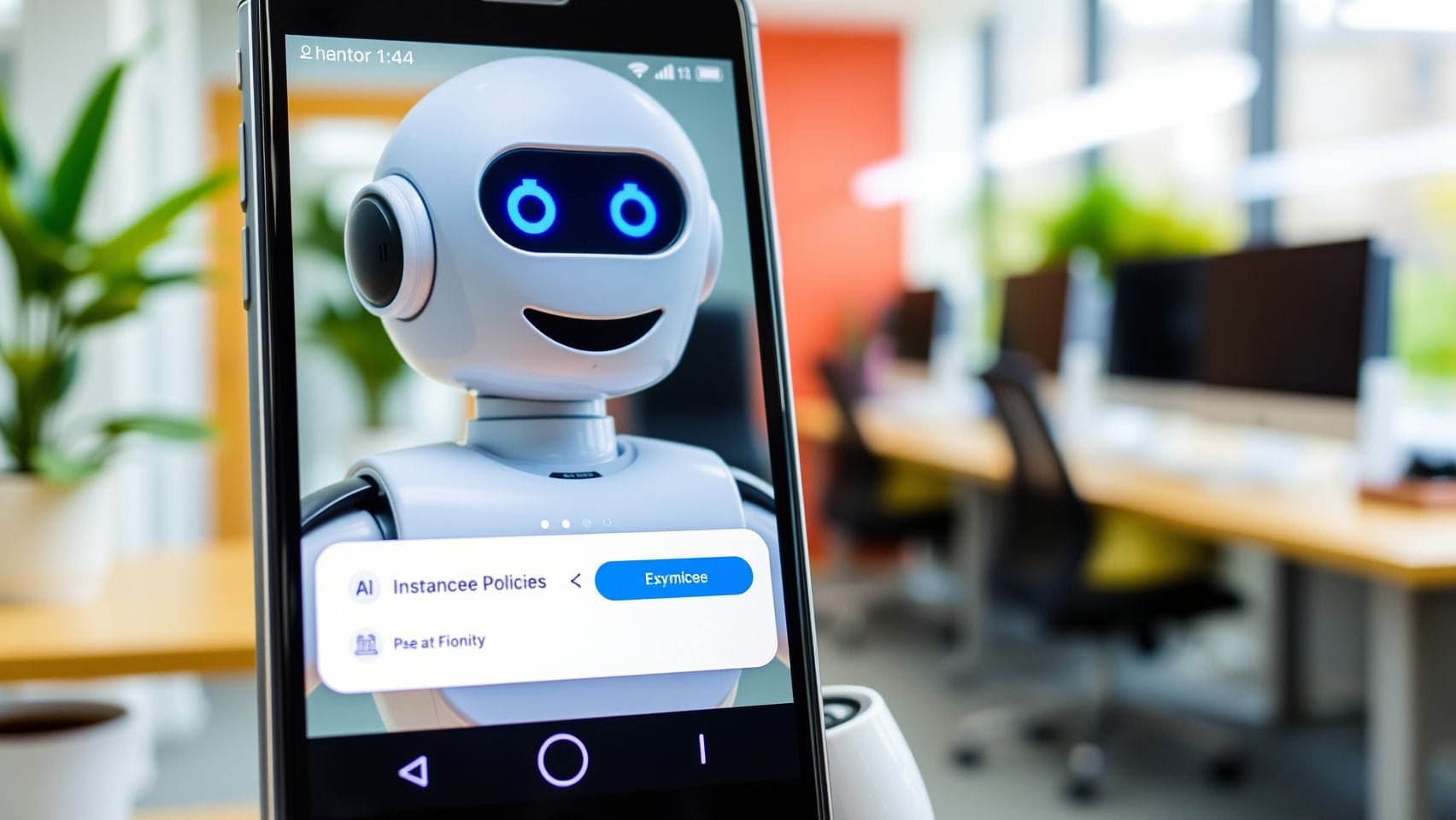 스마트폰에서 보험 정보를 확인하는 이미지