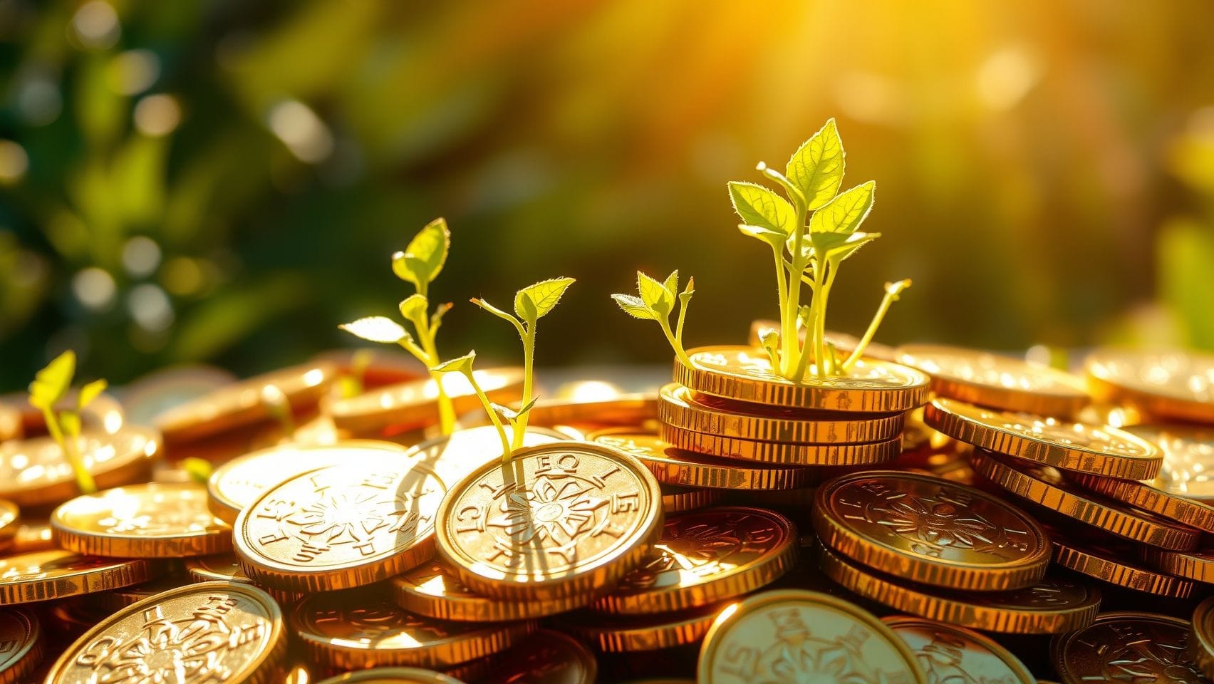 돈이 쌓이는 이미지