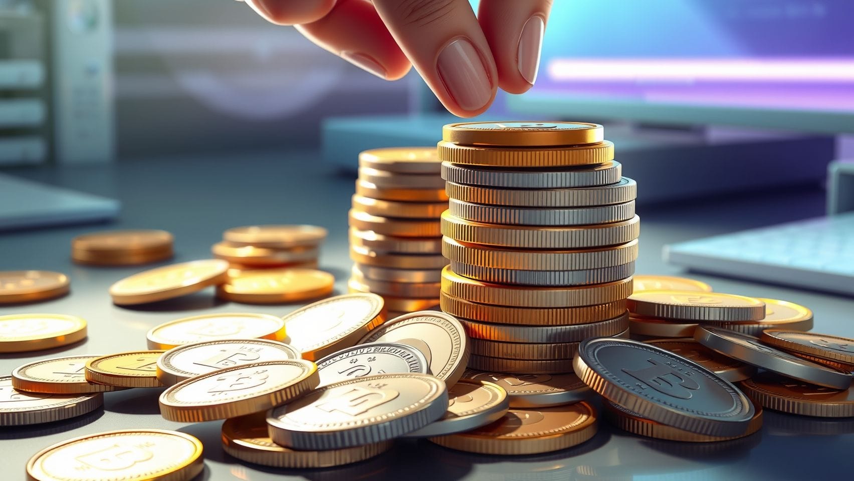 흩어진 카드 포인트를 모으는 이미지