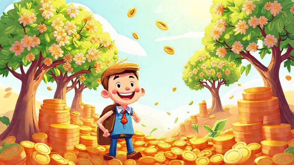 배당금으로 부자가 된 즐거운 모습의 경제 초보