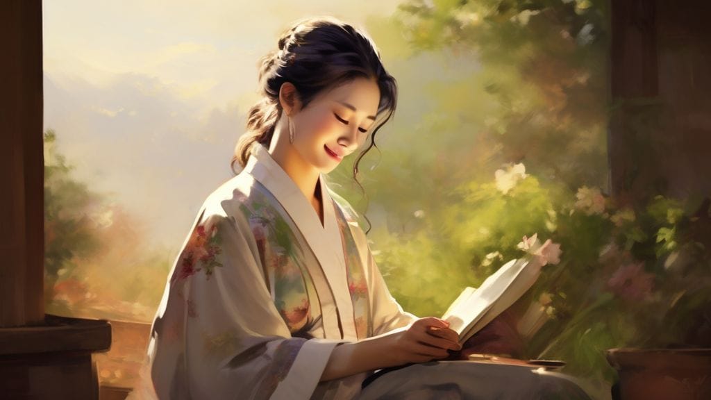 편안하게 휴식하며 힐링하는 노비의 모습.