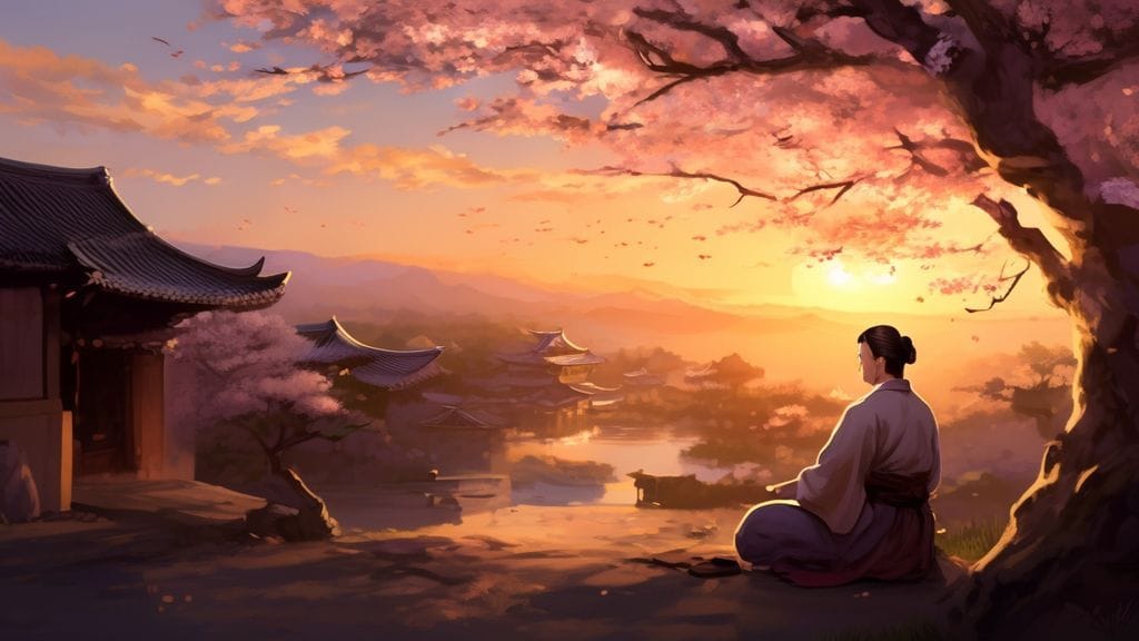 고단한 하루를 마치고 명상을 하며 스트레스를 푸는 노비의 모습