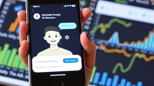 인공지능 금융 비서가 개인의 재정 관리를 돕는 모습