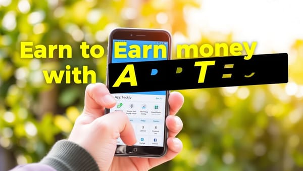 스마트폰으로 앱테크하는 모습