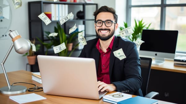 부업으로 월급을 뛰어넘는 수익을 만드는 직장인의 모습