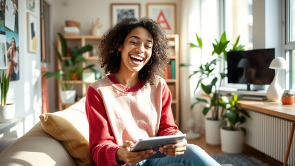 돈을 아끼면서 행복한 표정을 짓고 있는 MZ세대의 모습