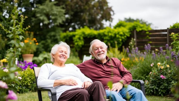 편안한 은퇴 생활을 즐기는 노부부