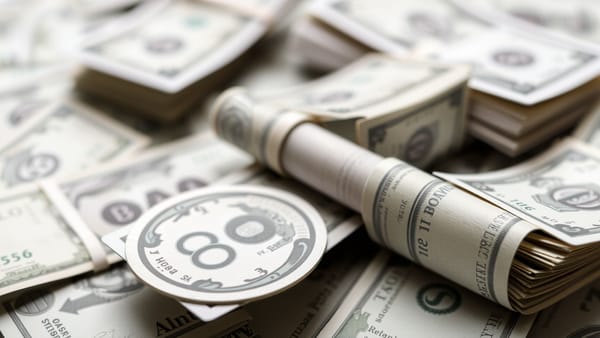 지폐가 가득 담긴 카드 이미지