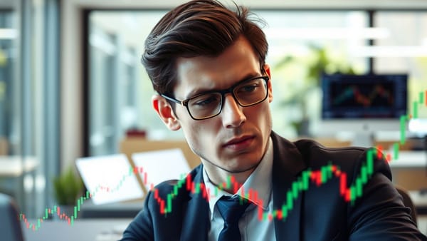 주식 차트를 분석하는 20대 사회초년생